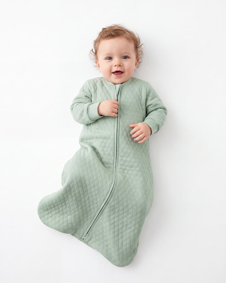 Air-Layer Baby Sleep Sack, 1.0 TOG, Long Sleeve, 1 Pack-Green