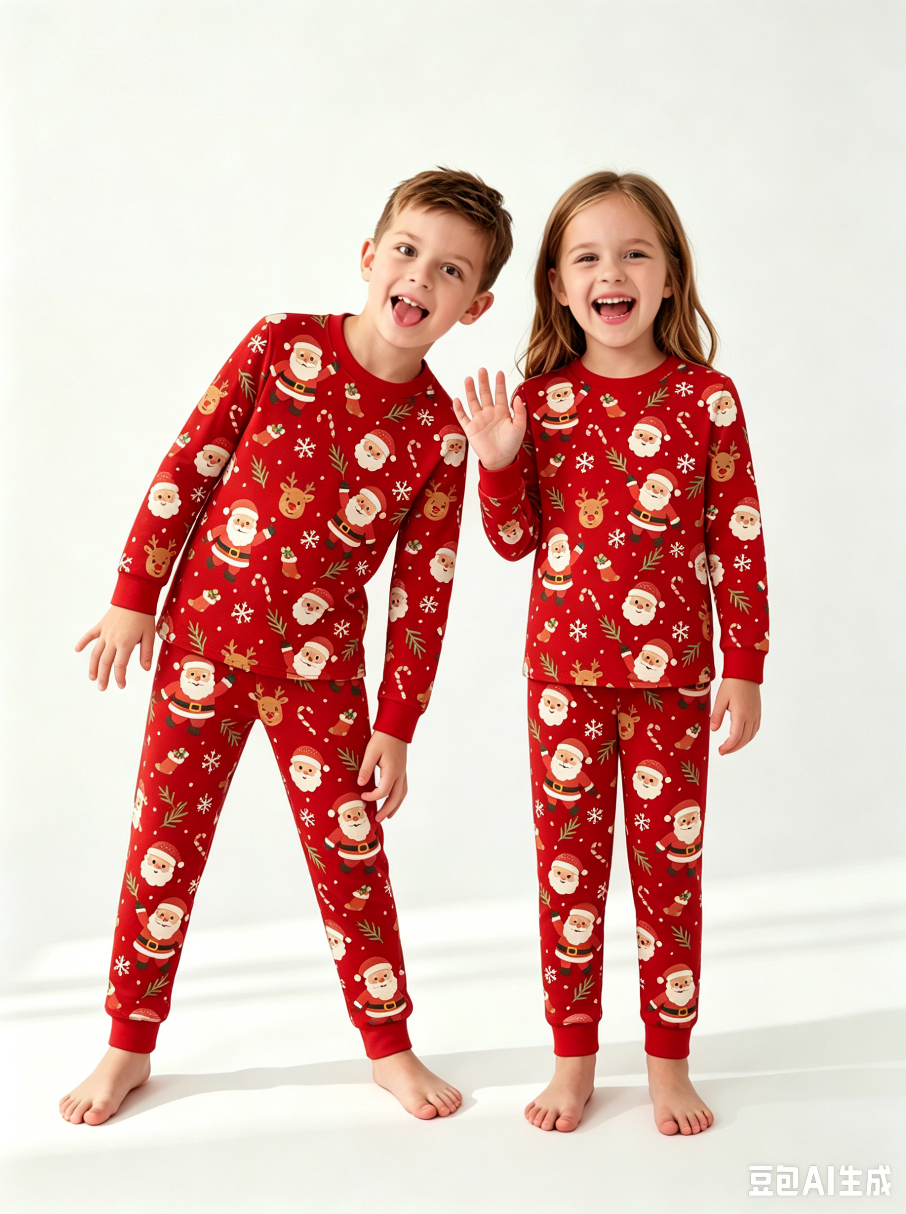 Toddler Pajamas 100% Organic Cotton 4 Piece Long Sleeve Fall Pajama Set
