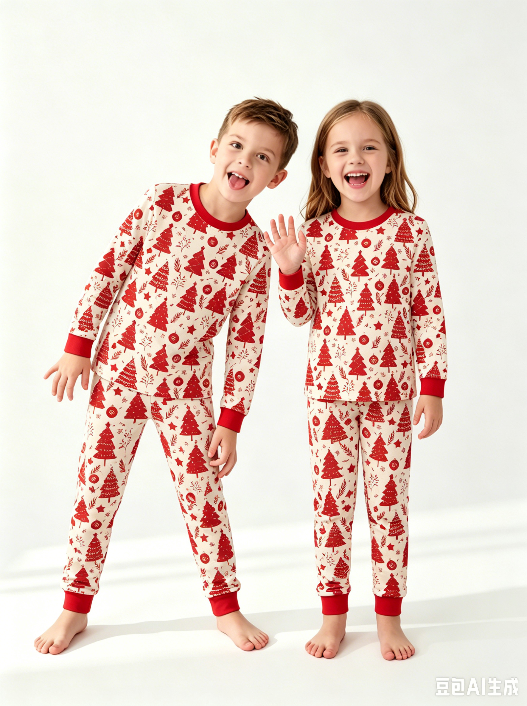 Toddler Pajamas 100% Organic Cotton 4 Piece Long Sleeve Fall Pajama Set