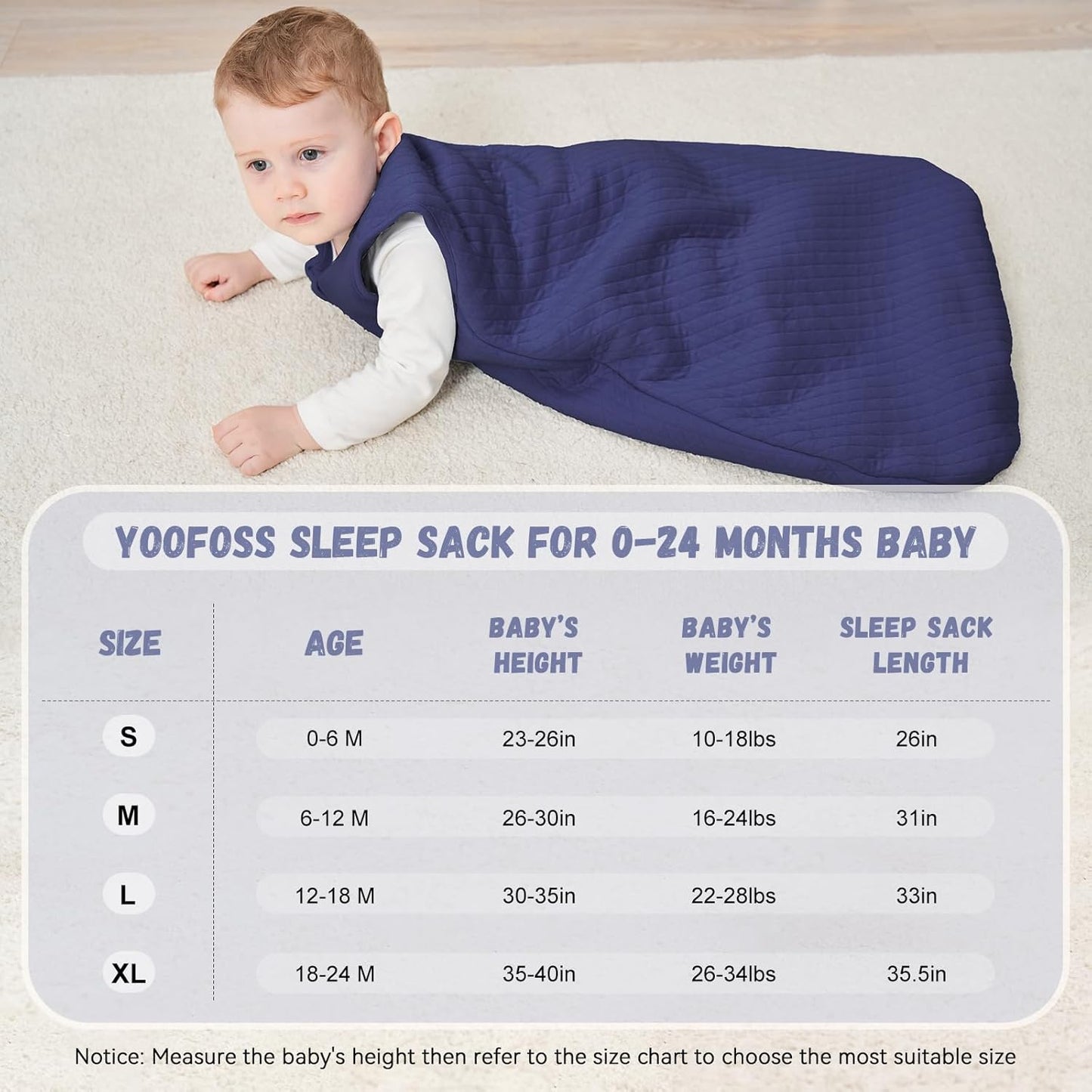 Sleep Sack Navy in TOG 2.5, 12-18 Months