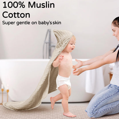 Large Hooded Baby Towels Apricot