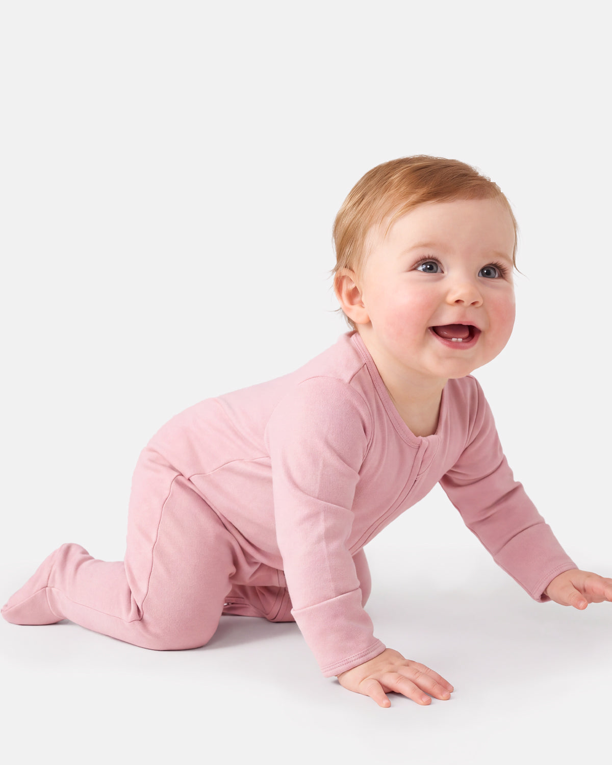 Bamboo Footed Baby Pajamas, Long Sleeve, 3 Pack-Gradient Pink