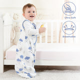 Yoofoss Baby Sleep Sack 6-12 Months Baby Wearable Blanket 100% Organic Cotton 2-Way Zipper Toddler Sleeping Sack, 3 Pack Soft Lightweight Sleep Sacks for Babies