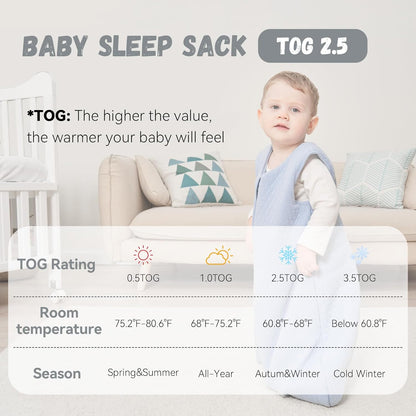 Sleep Sack Blue in TOG 2.5, 0-6 Months