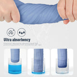 Yoofoss Muslin Burp Cloths for Baby 10 Pack 100% Cotton Large 20''X10'' Super Soft and Absorbent Blue