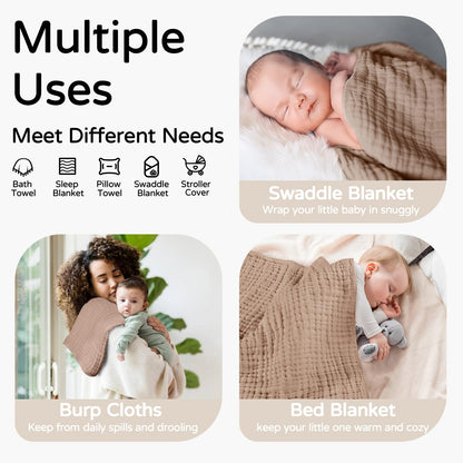 Large Hooded Baby Towels Coffee