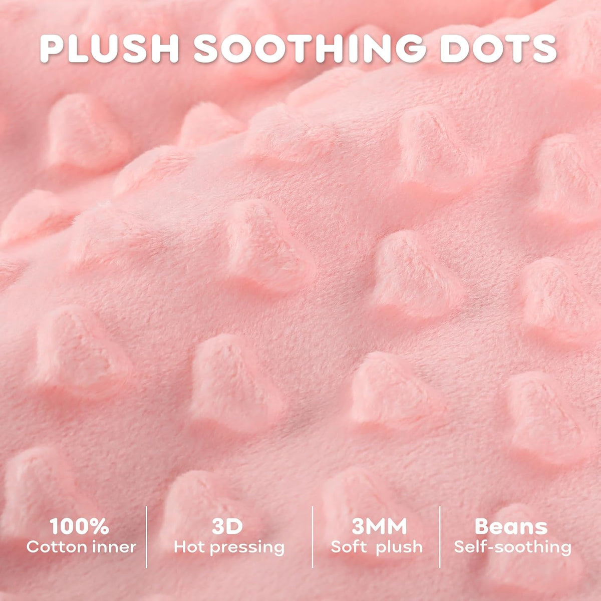 Fleece Sleep Sack with Plush Dots in TOG 1.5, Pink Gray