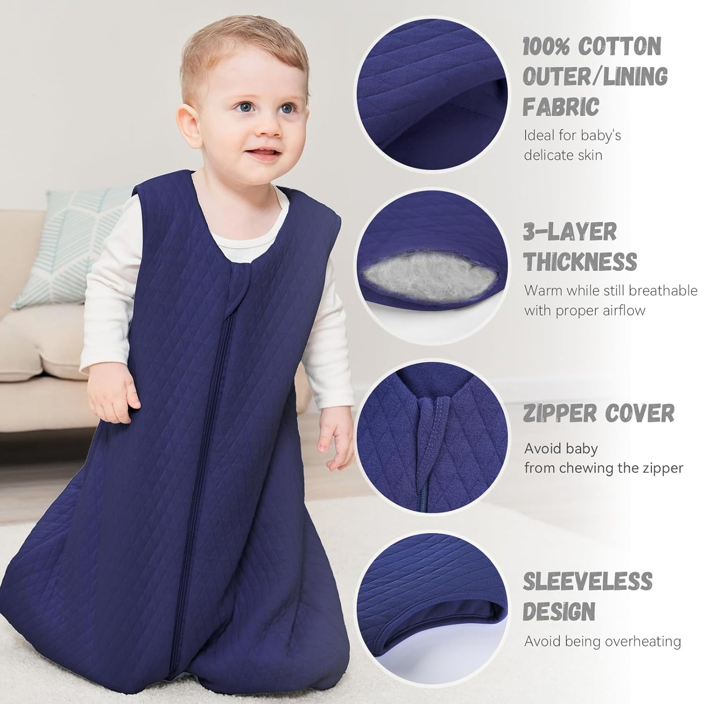Sleep Sack Navy in TOG 2.5, 12-18 Months