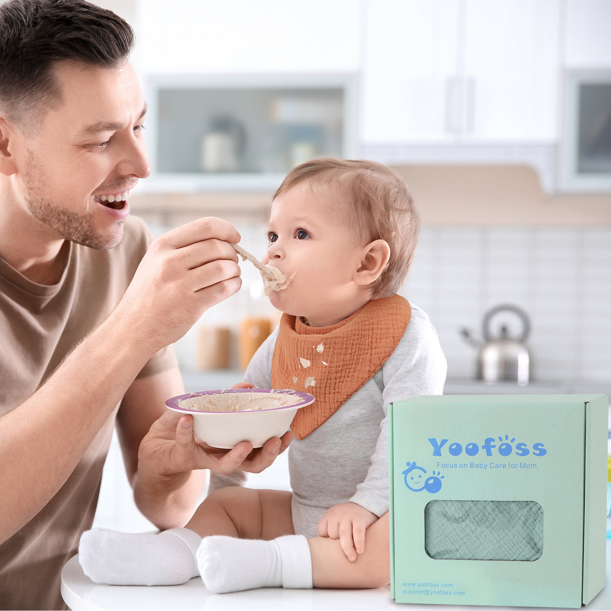 Yoofoss Muslin Baby Bibs for Boy Girl 100% Cotton Bandana Bibs 10 Pack for Unisex Newborn Toddler, Soft Absorbent Bib for Drooling Teething Pink