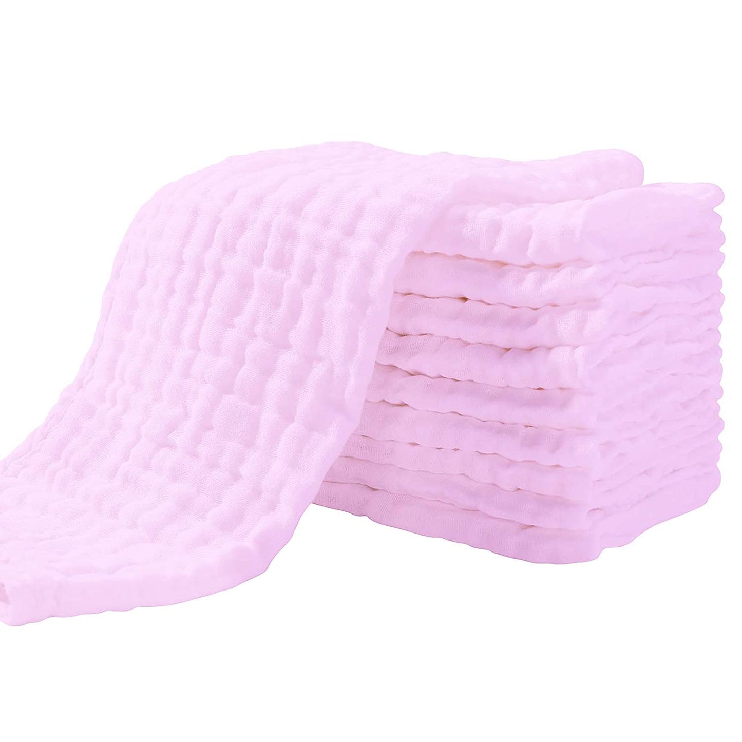 Muslin Burp Cloths for Baby 10 Pack 100% Cotton Baby Washcloths Large 20''X10'' Super Soft and Absorbent by YOOFOSS