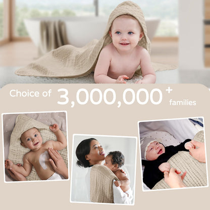 Large Hooded Baby Towels Apricot