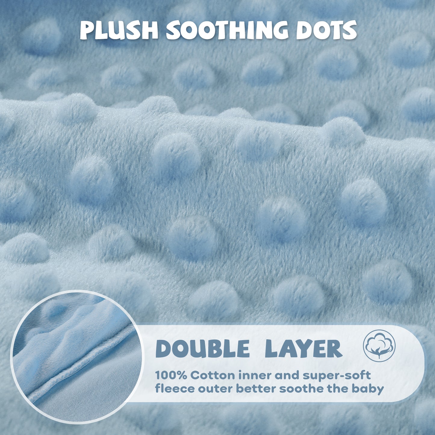 yoofoss winter baby sleep plush dots