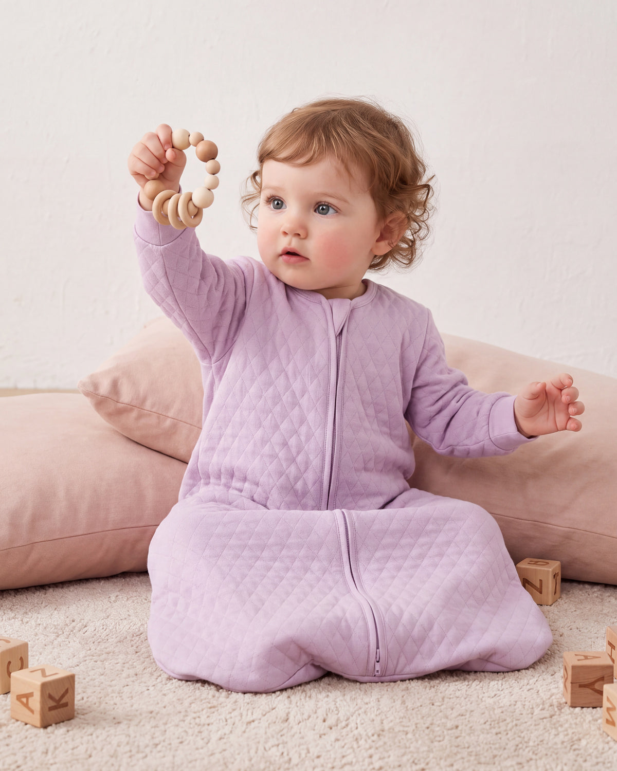 Air-Layer Baby Sleep Sack, 1.0 TOG, Long Sleeve, 1 Pack-Purple