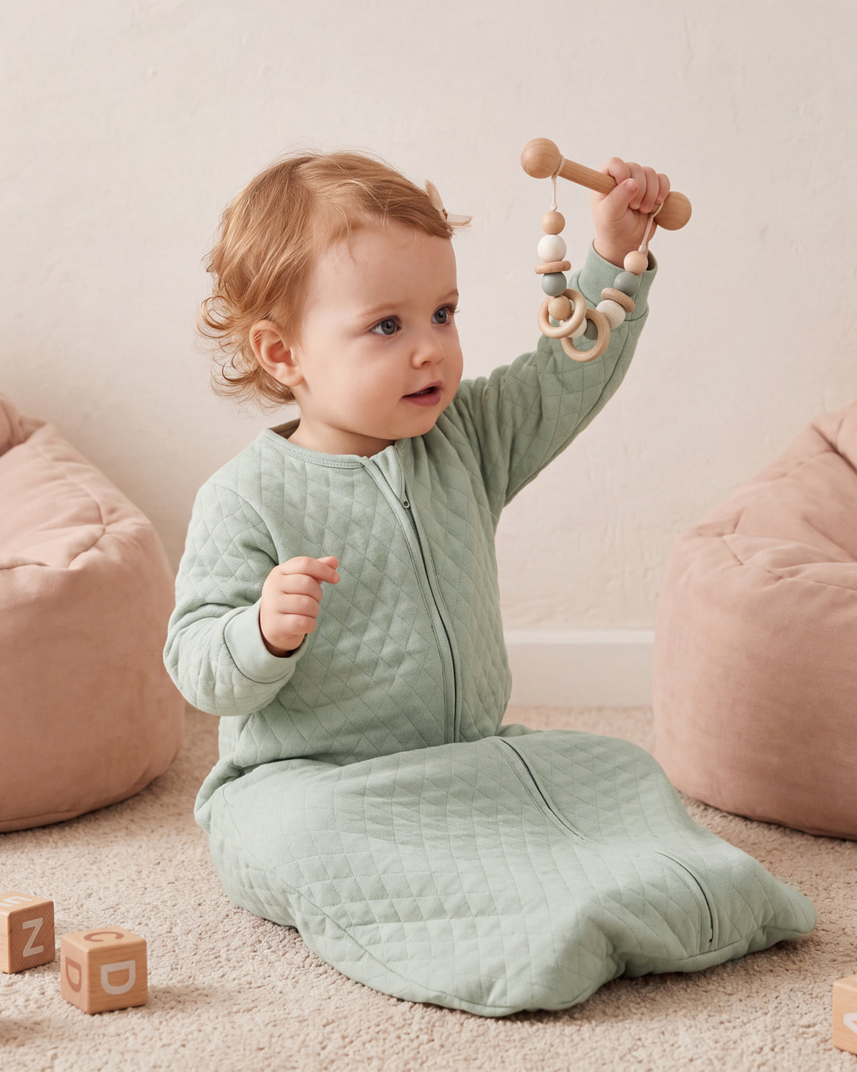 Air-Layer Baby Sleep Sack,1.0 TOG,Long Sleeve