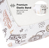 Yoofoss Baby Crib Sheets for Boys Girls, Fitted Crib Sheet 2 Pack for Standard Crib and Toddler Mattress, Super Soft Microfiber Baby Sheet 28x52x8in