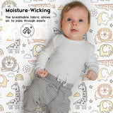 Yoofoss Baby Crib Sheets for Boys Girls, Fitted Crib Sheet 2 Pack for Standard Crib and Toddler Mattress, Super Soft Microfiber Baby Sheet 28x52x8in