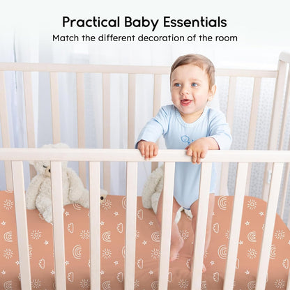 Crib Sheets Rainbow & Animal, 2 Pack