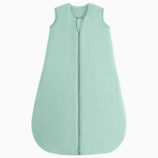 Yoofoss Baby Sleep Sack, Winter 2.0 TOG with 2-Way Zipper, 100% Cotton Fabric (2.0 Tog-green)