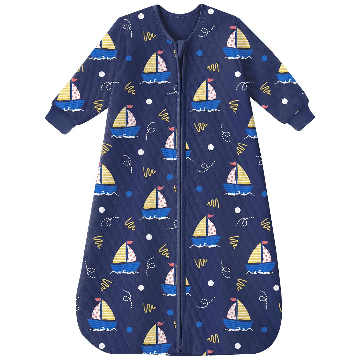 Yoofoss Organic Cotton Long Sleeve Baby Sleep Sack 1.0 Tog Sleep Bag 2-Way Zipper