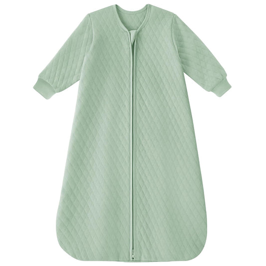 Yoofoss Organic Cotton Long Sleeve Baby Sleep Sack 1.0 Tog Sleep Bag 2-Way Zipper