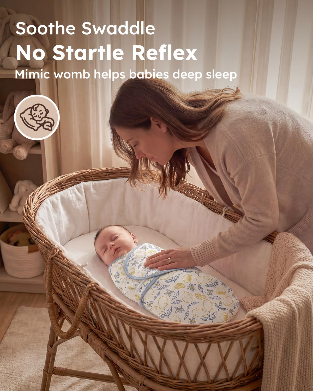 Cotton Baby Swaddle Wraps, 3-Pack