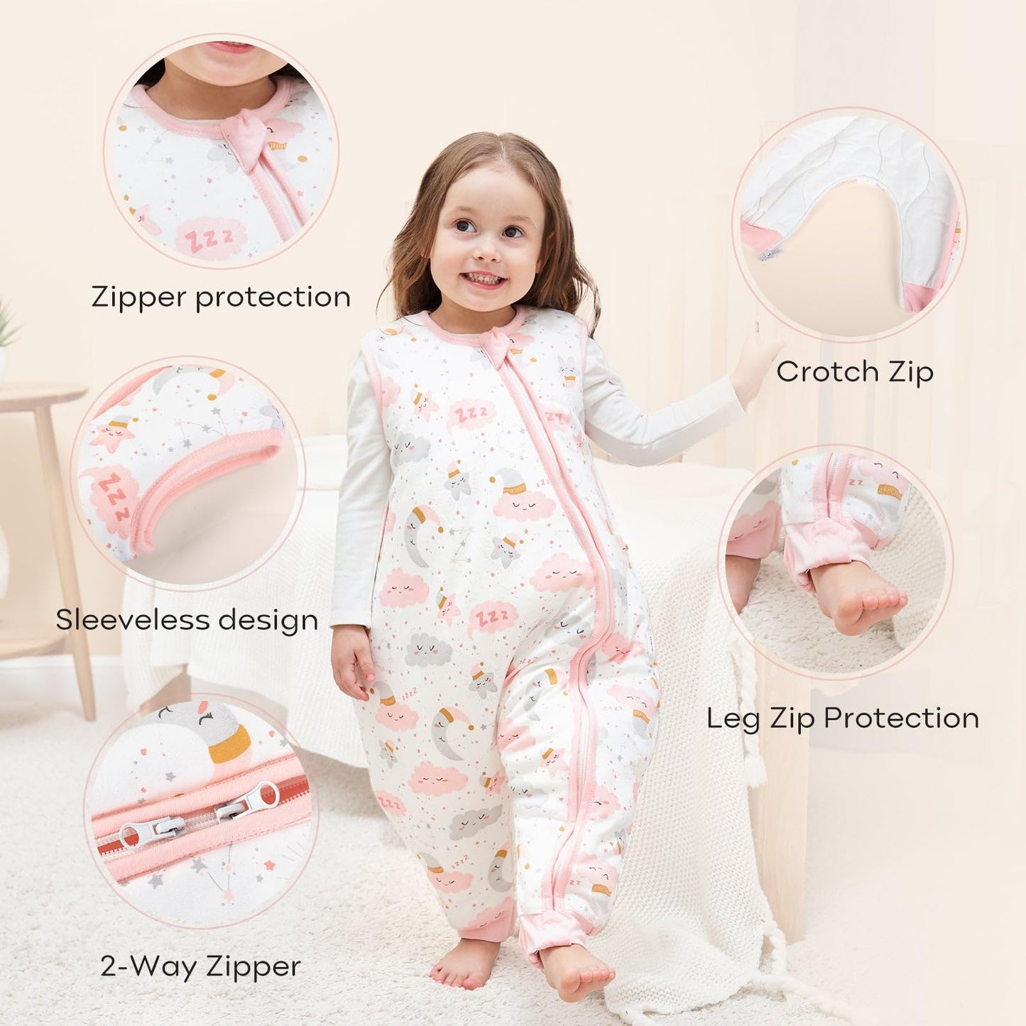 Sleep Sack with Feet in Tog 3.0