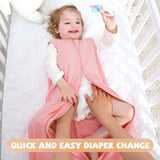 Yoofoss Baby Sleep Sack 0-6 Months Baby Wearable Blanket 100% Organic Cotton 2-Way Zipper Toddler Sleeping Sack, 3 Pack Soft Lightweight Sleep Sacks for Babies