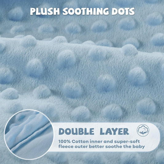 Sleep Sack with Plush Dots in Tog 1.5, 2 Pack