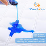 Yoofoss Waterproof Bassinet Mattress Pad Cover 2 Pack Fit for Rectangle Bassinet Mattress, Baby Bassinet Mattress Protector for Boys and Girls 34X19in