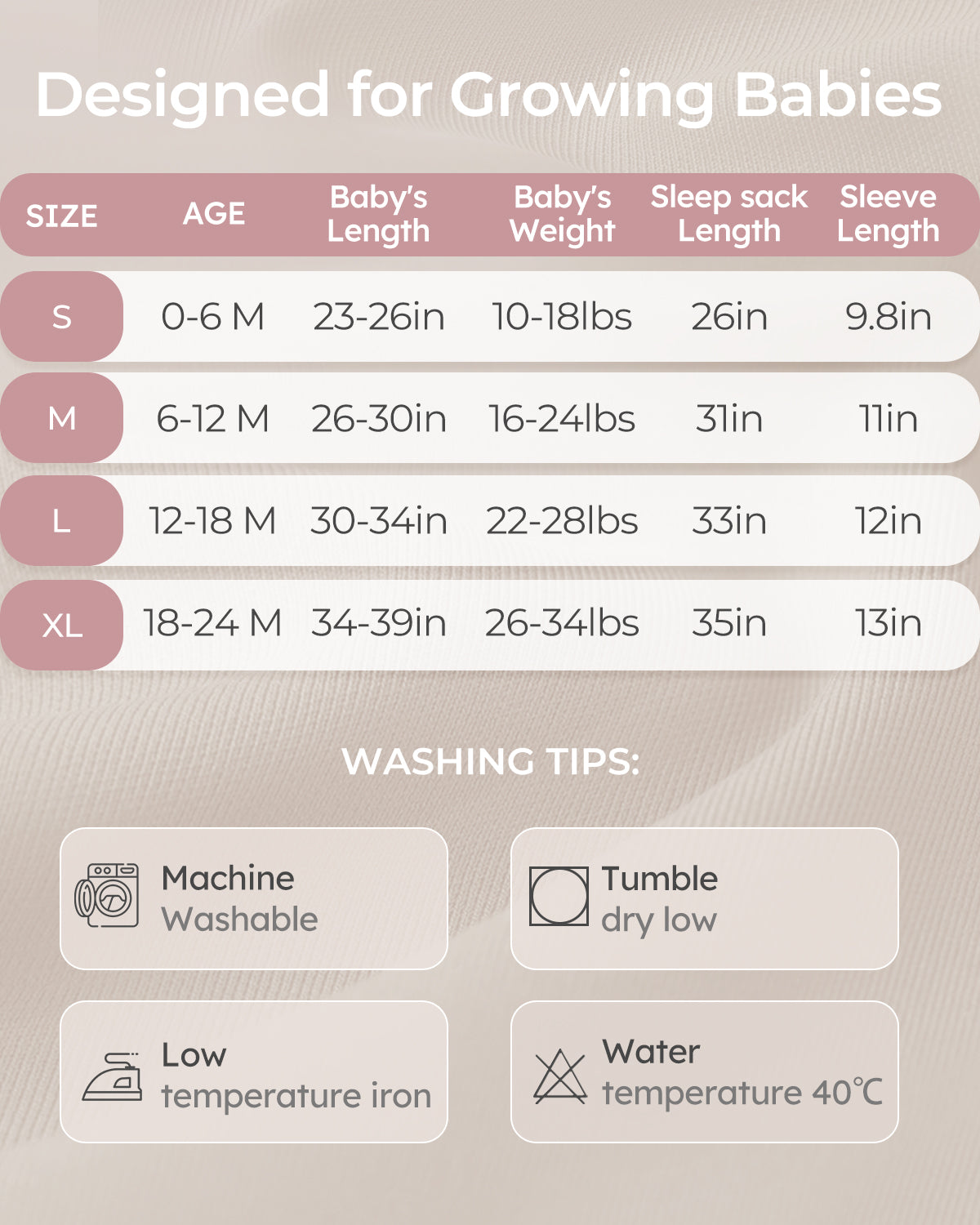 Air-Layer Baby Sleep Sack, 1.0 TOG, Long Sleeve, 1 Pack-Pink Flowers