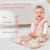 3 Pack-Yoofoss TOG 0.5 Baby Sleep Sack Wearable Blanket for Babies 100% Cotton 2-Way Zipper