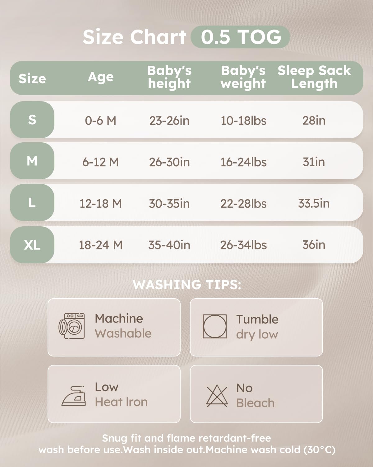 Sleep Sack Green Leaf, 3 Pack, 0-6 Months
