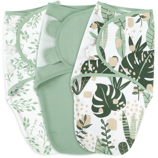 Swaddles Green Leaf in Tog 0.5, 3 Pack, 0-3 Months