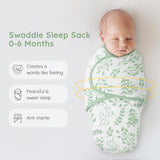Yoofoss Baby Swaddles 0-3 Months 100% Cotton Newborn Swaddle Blanket 3 Pack Tog 0.5 Adjustable Velcro Swaddle, Breathable Soft