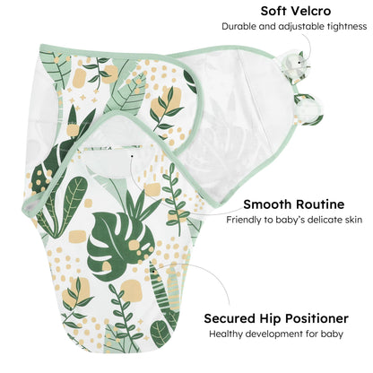 Swaddles Green Leaf in Tog 0.5, 3 Pack, 0-3 Months