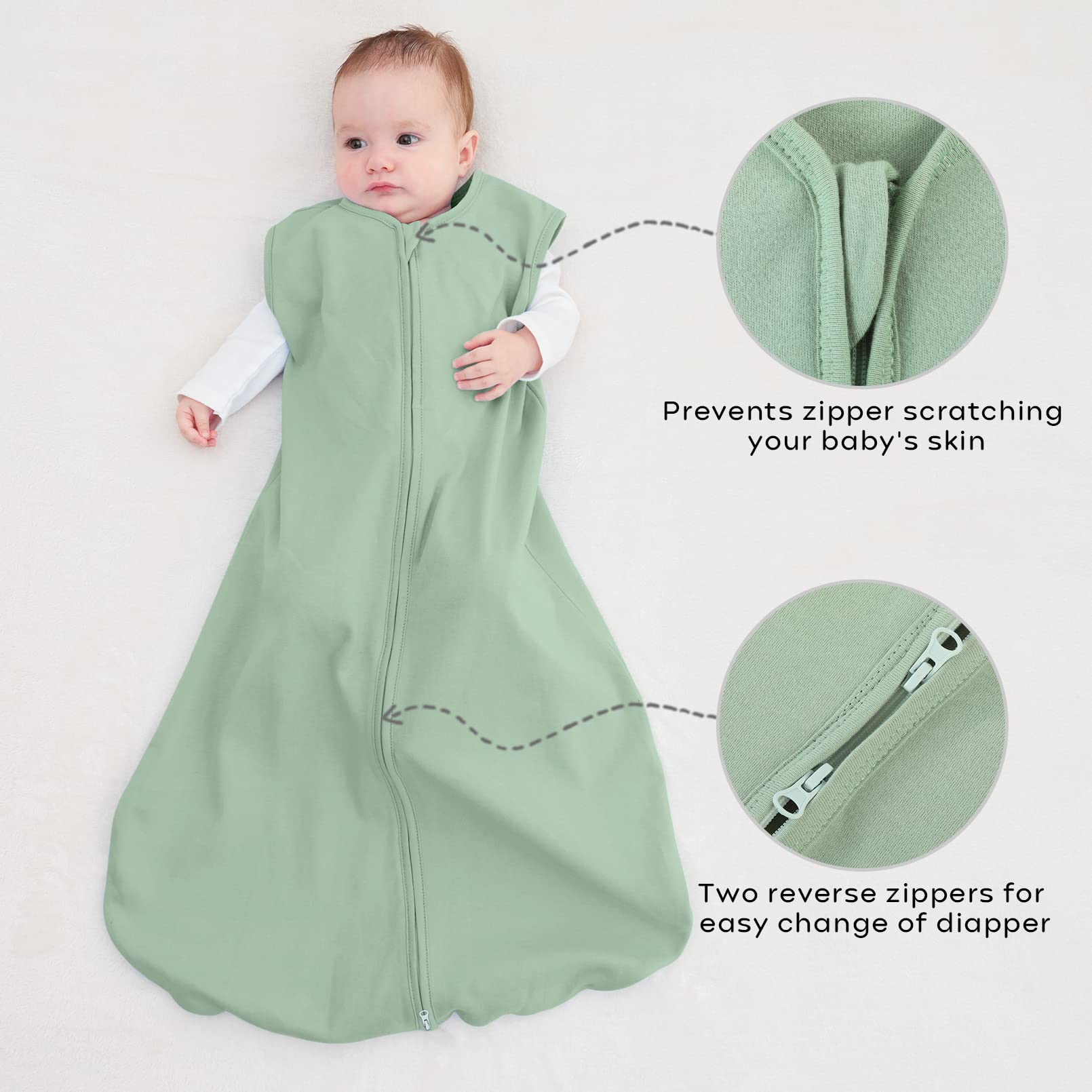 Sleep Sack Multi-color in Tog 0.5, 3 Pack