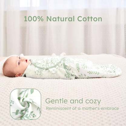 Swaddles Green Leaf in Tog 0.5, 3 Pack, 0-3 Months