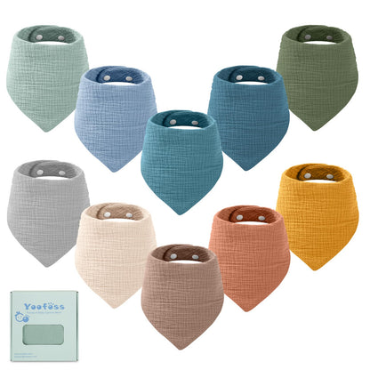 Baby Bibs Multi-color 10 Pack