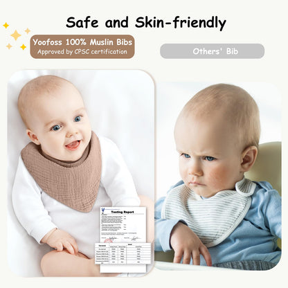 Baby Bibs Multi-color 10 Pack