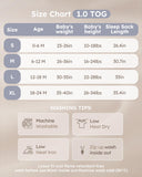 Yoofoss Rayon Made from Bamboo Baby Sleep Sack 1.0 Tog Baby Wearable Blanket