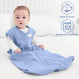3 Pack-Yoofoss TOG 0.5 Baby Sleep Sack Wearable Blanket for Babies 100% Cotton 2-Way Zipper