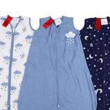 3 Pack-Yoofoss TOG 0.5 Baby Sleep Sack Wearable Blanket for Babies 100% Cotton 2-Way Zipper