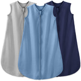 3 Pack-Yoofoss TOG 0.5 Baby Sleep Sack Wearable Blanket for Babies 100% Cotton 2-Way Zipper