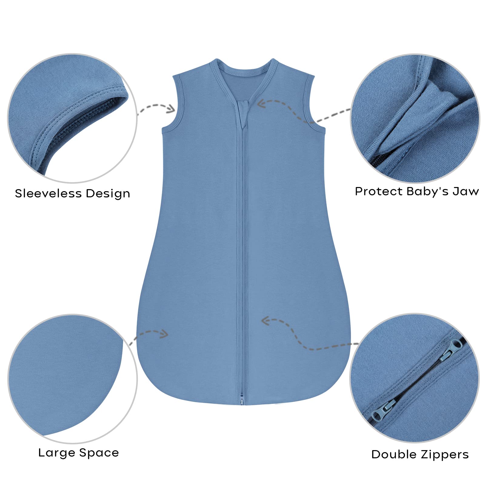 Sleep Sack Multi-color in Tog 0.5, 3 Pack