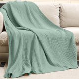 Yoofoss Muslin Blanket 100% Cotton Throw Summer Blanket Large 50" x 60" for Bed Couch 6-Layer Gauze Blanket for Adults Lightweight and Breathable (Copy)