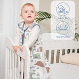3 Pack-Yoofoss TOG 0.5 Baby Sleep Sack Wearable Blanket for Babies 100% Cotton 2-Way Zipper