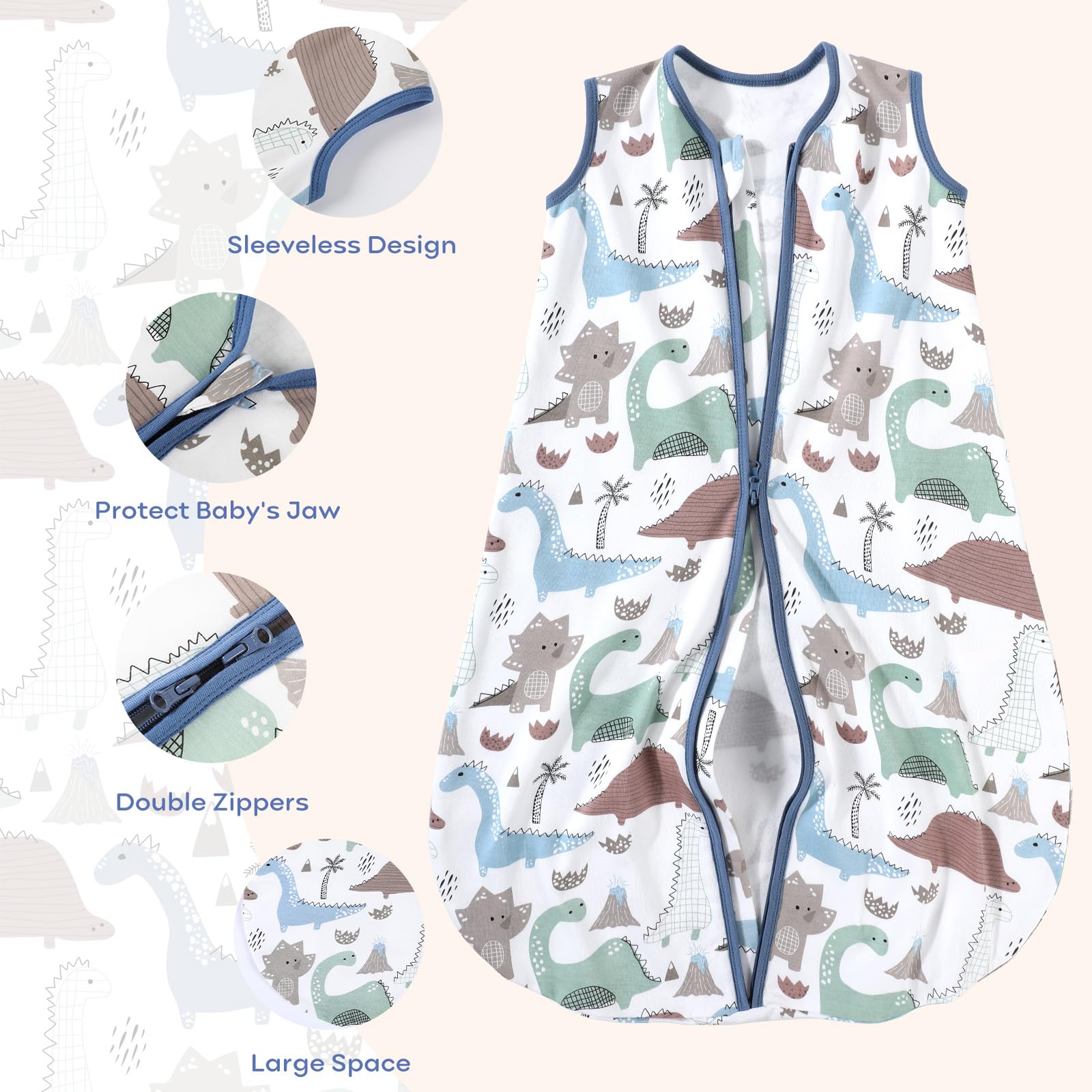 Sleep Sack Multi-color in Tog 0.5, 3 Pack