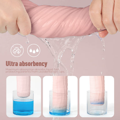 Yoofoss Muslin Burp Cloths for Baby 10 Pack 100% Cotton  Large 20''X10'' Gradient Pink