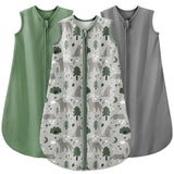 3 Pack-Yoofoss TOG 0.5 Baby Sleep Sack Wearable Blanket for Babies 100% Cotton 2-Way Zipper