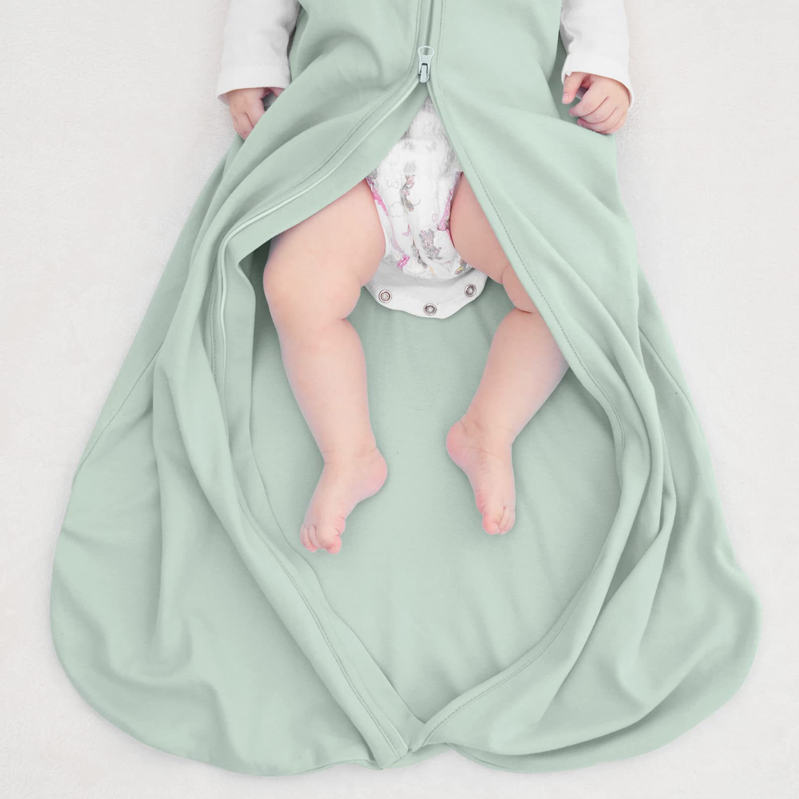 Yoofoss Baby Sleep Sack, 100% Cotton Baby Blanket with Zipper, Pack of 2